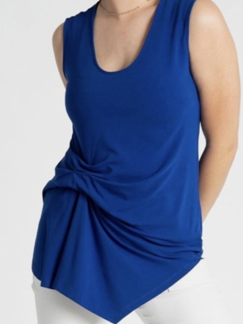 Betabrand Jodie Tank Top Blue Seaglass Size Large.